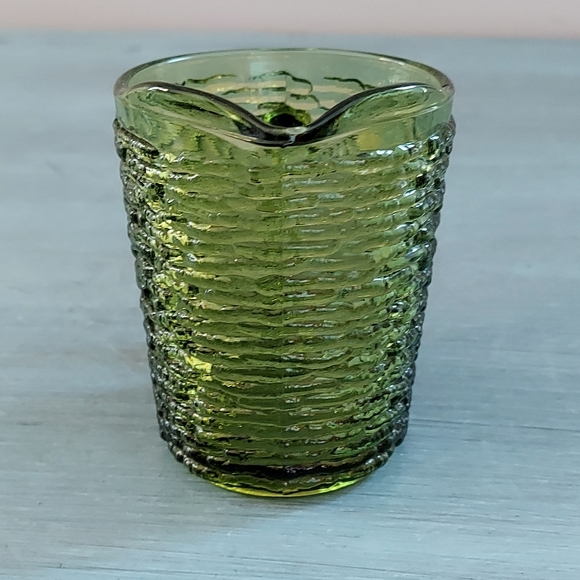 Small Pressed Glass Pitcher - Picture 2 of 8